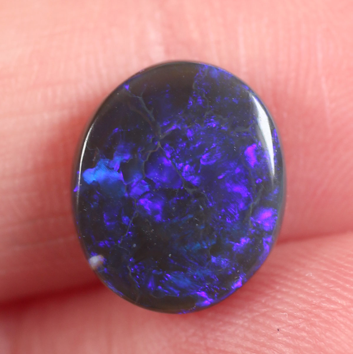 2.8 ct Black Opal - 9.6 x 11.2 x 3.5 mm