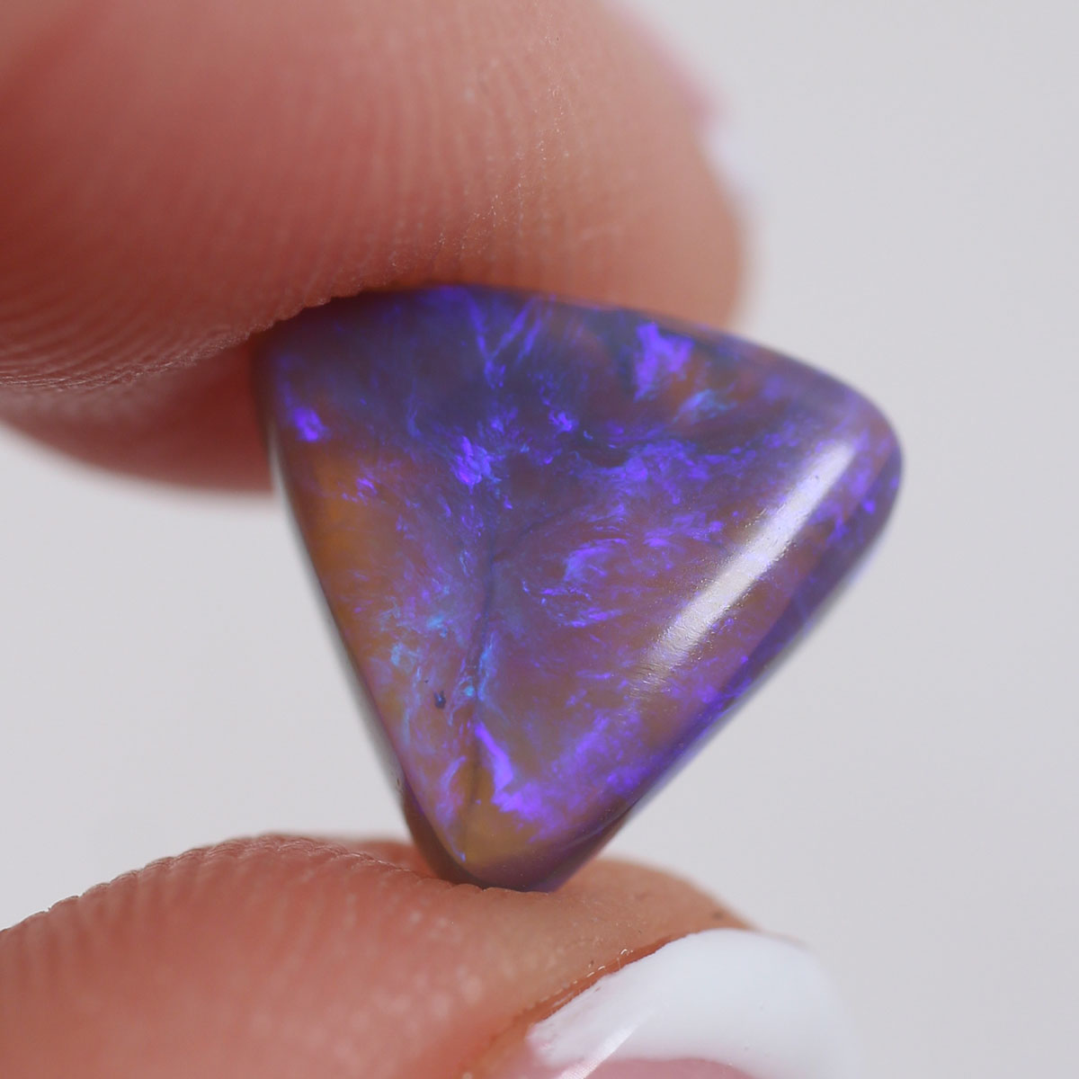 2.7 ct Dark Crystal Opal - 10.5 x 10.5 x 4.5mm