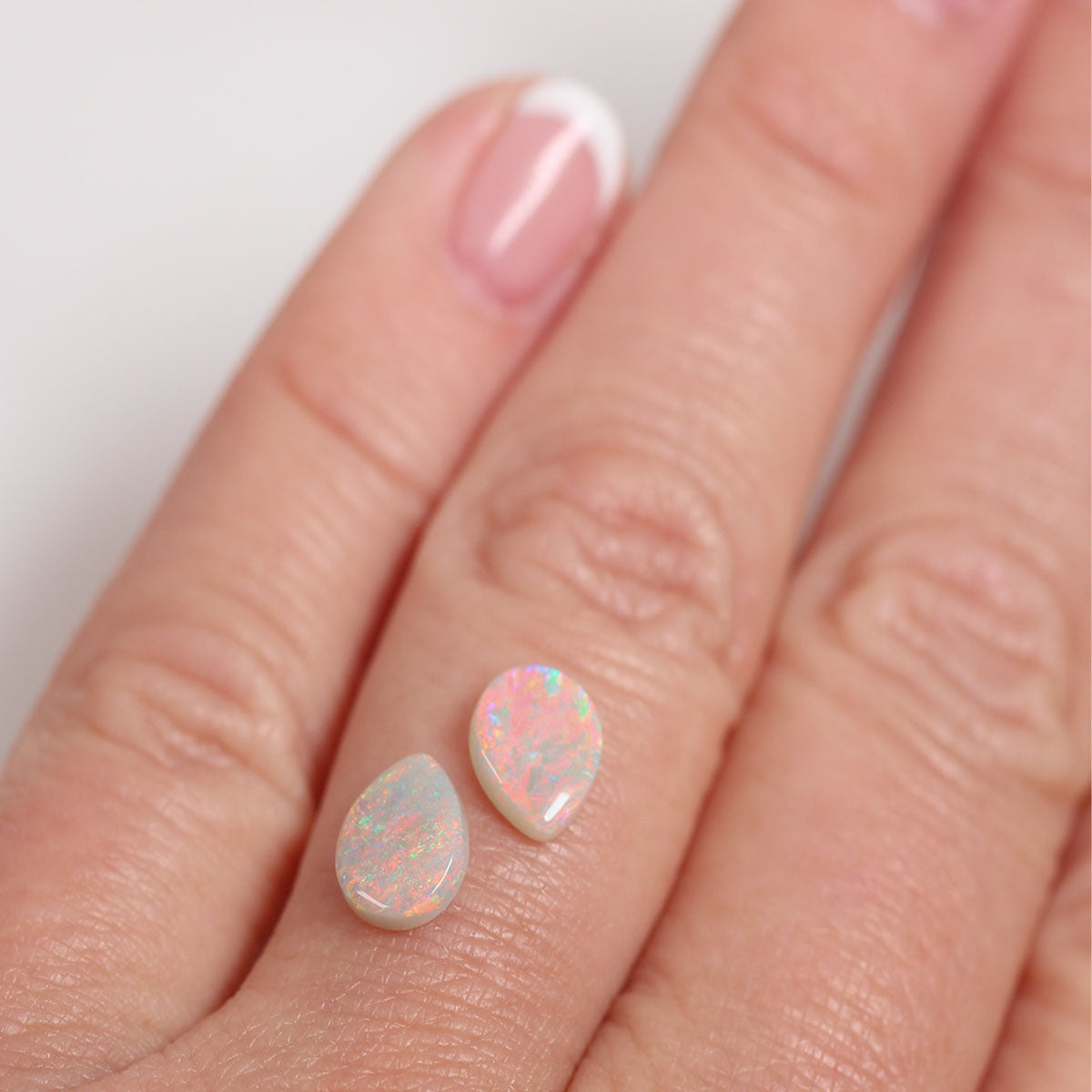 1.5 ct Light Opal Pair - 6.4 x 7.6 x 2.6mm