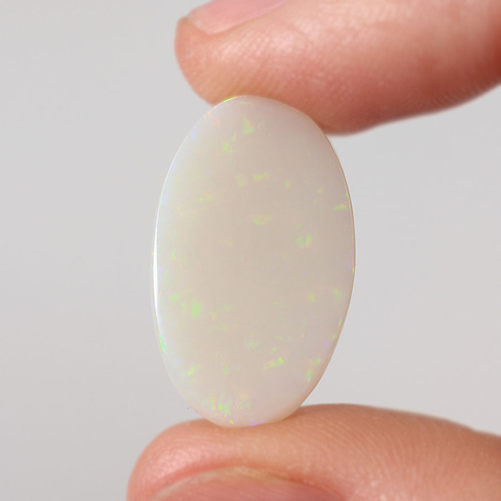 Coober Pedy light opal 7.8ct showing soft green play-of-colour