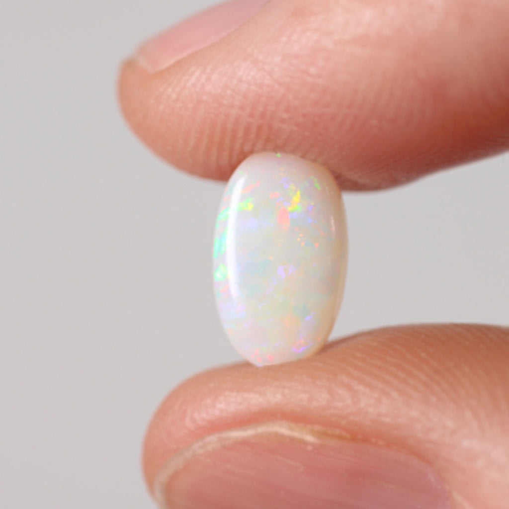 Close detail of floral pattern on light opal