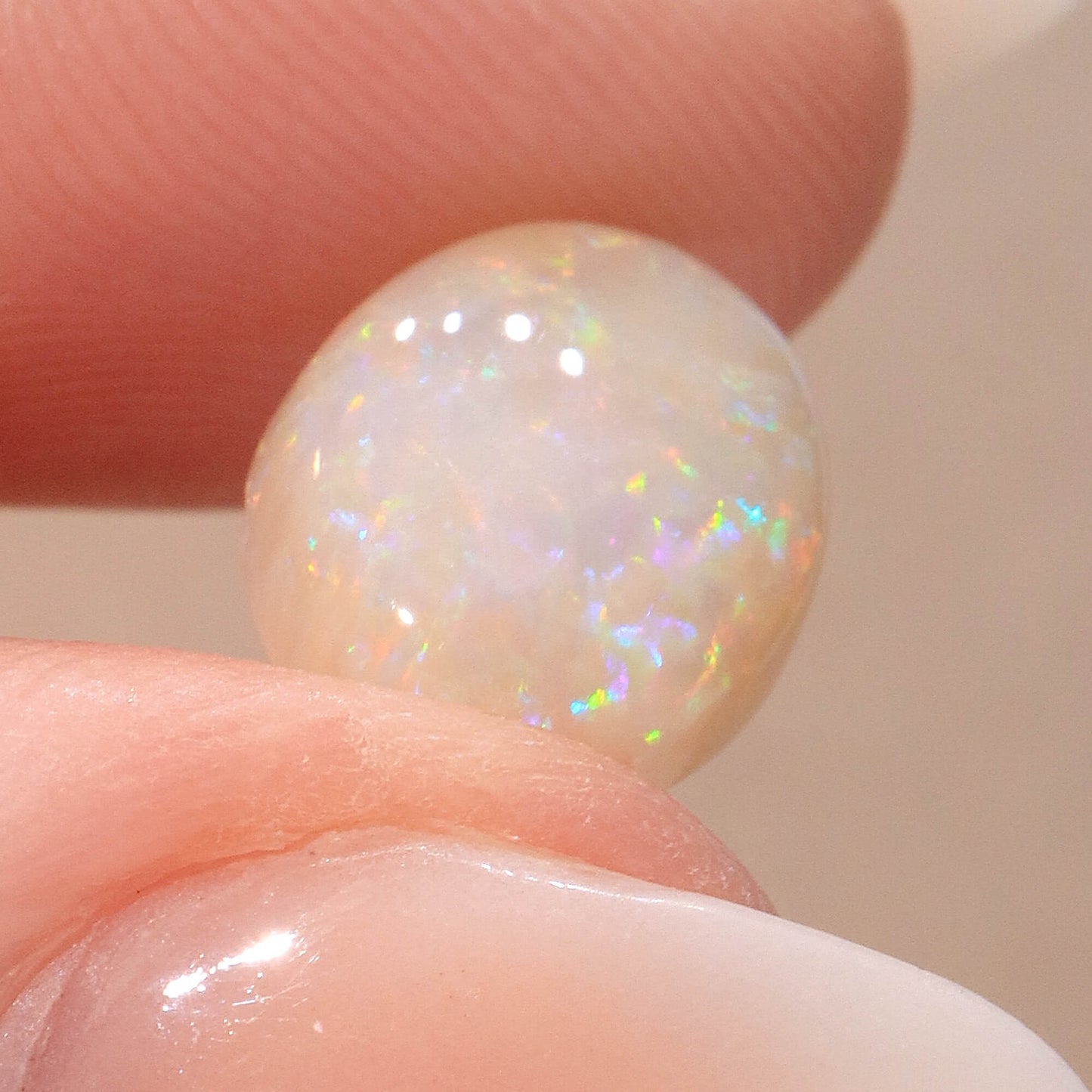 3.87ct Light Opal - 10.5 x 13 x 4mm