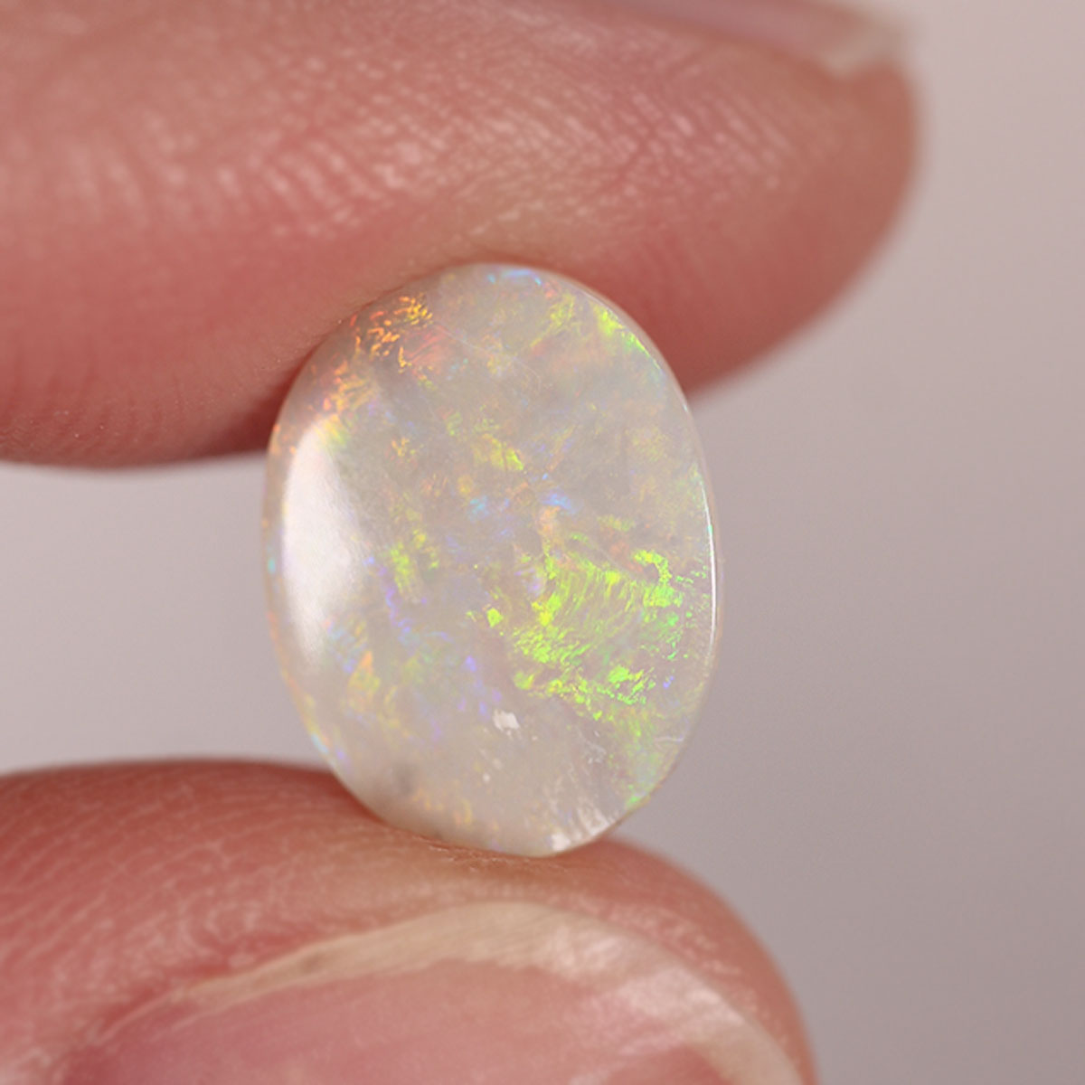 Coober Pedy Light Opal 1.25ct Natural Solid Subdued Green Orange Palette