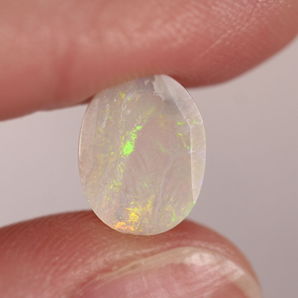 Coober Pedy Light Opal 1.25ct Natural Solid Subdued Green Orange Palette