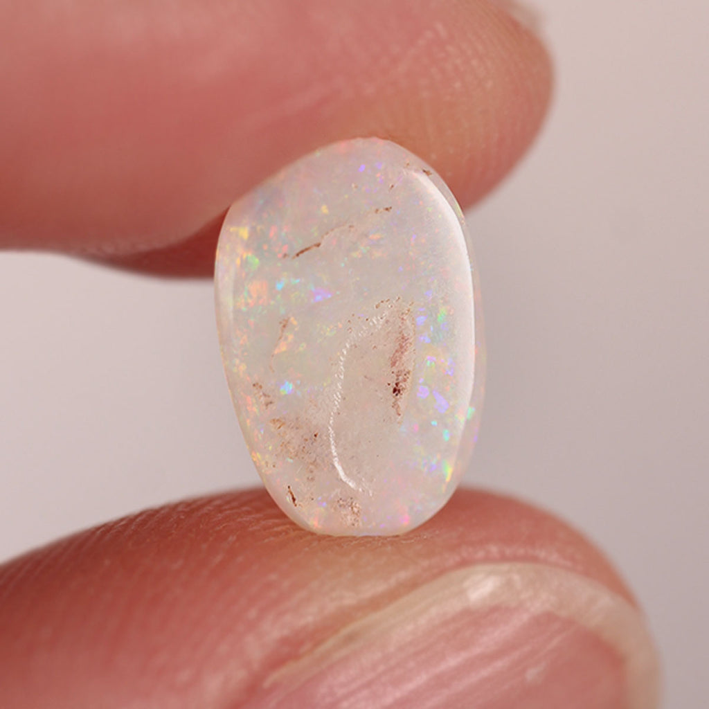 Coober Pedy Light Opal 1.64ct Natural Solid Bright Green Orange Floral