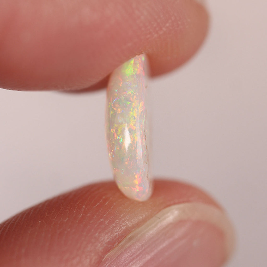 Coober Pedy Light Opal 1.64ct Natural Solid Bright Green Orange Floral