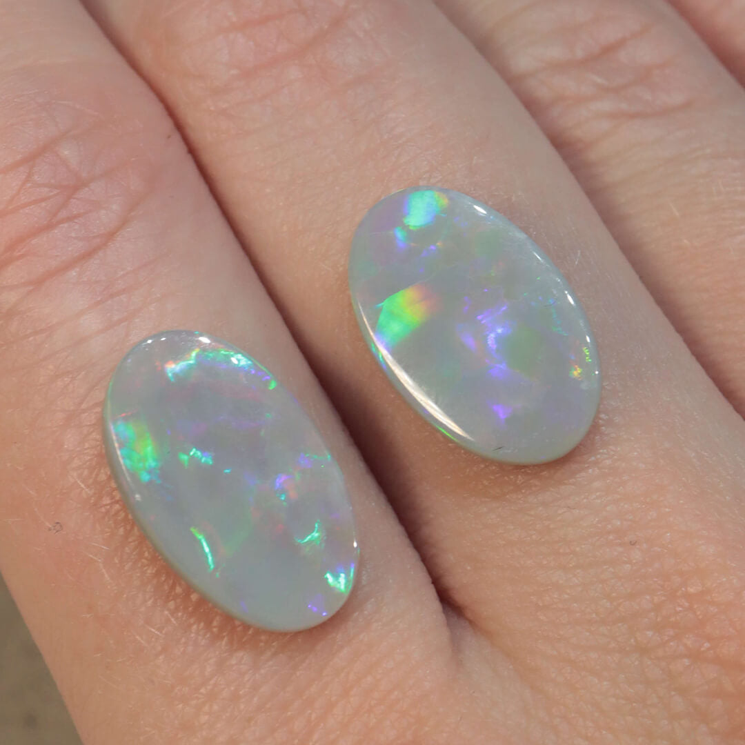 6.13ct Dark Opal Pair - 10 x 16 x 3mm