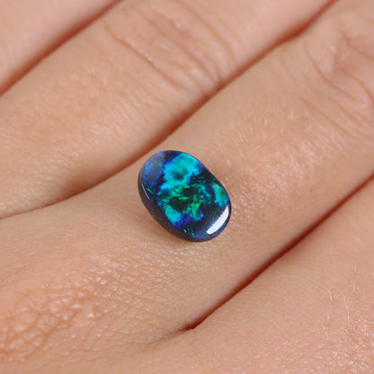 2.19ct Black Opal - 7 x 10 x 4.5 mm