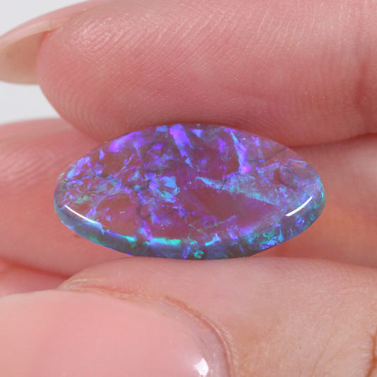 4.37ct Dark Crystal Opal - 11 x 19.5 x 3.5mm