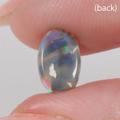0.94ct Black Crystal Opal - 6 x 9.5 x 2.5 mm