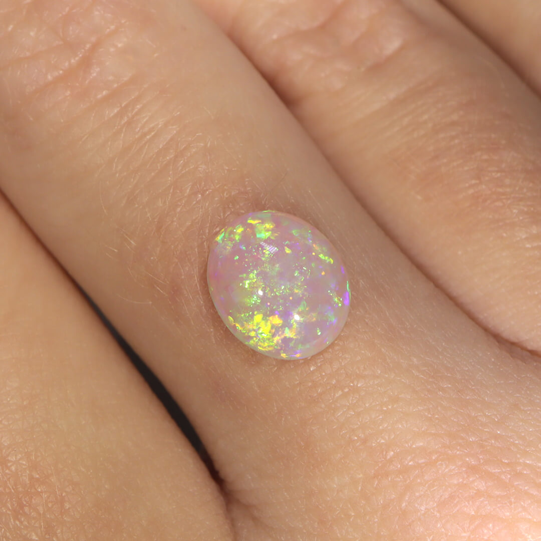 1.95ct Dark Crystal Opal - 8.5 x 10 x 4mm