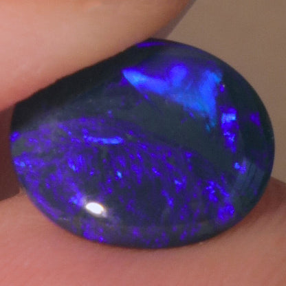 1.25ct Black Opal - 8 x 10 x 2.5mm