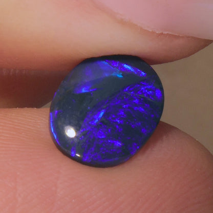 1.25ct Black Opal - 8 x 10 x 2.5mm