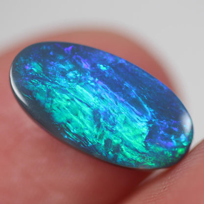 2.44ct Black Opal - 8 x 15 x 3mm