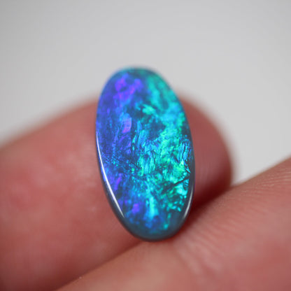 2.44ct Black Opal - 8 x 15 x 3mm