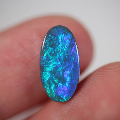 2.44ct Black Opal - 8 x 15 x 3mm