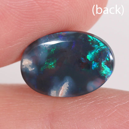 2.42ct Black Opal - 9.5 x 13.5 x 3mm