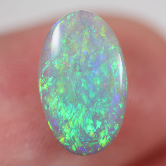 2.28ct Dark Crystal Opal - 8.3 x 13.5 x 3mm