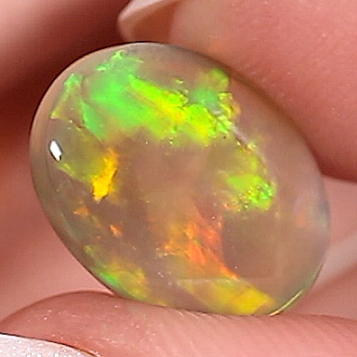 3.50ct Dark Crystal Opal - 9.5 x 13 x 4mm