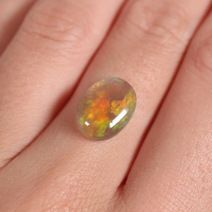 3.50ct Dark Crystal Opal - 9.5 x 13 x 4mm