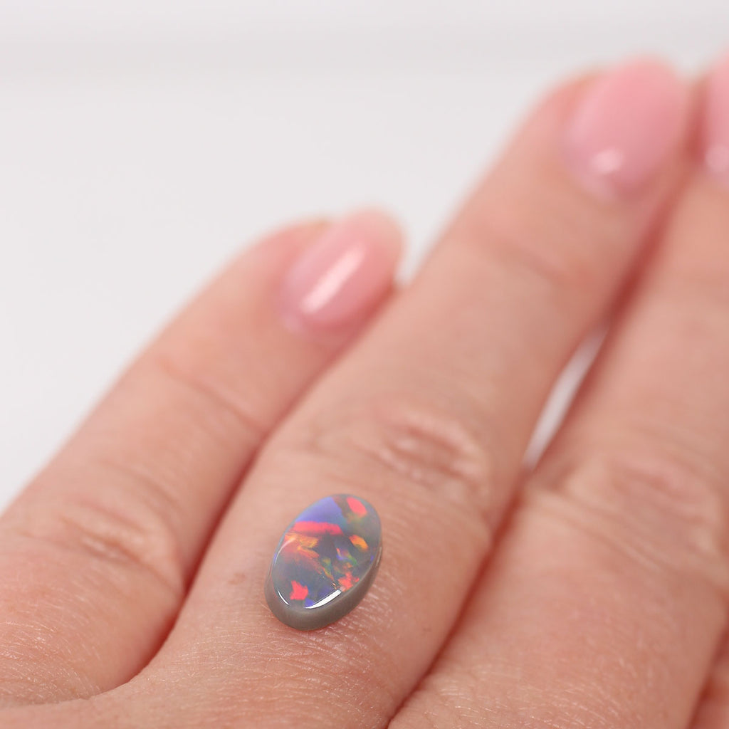 1.64ct Dark Opal - 6.5 x 11 x 3.3mm