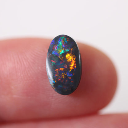 1.10ct Black Opal - 6 x 10.5 x 2.5mm