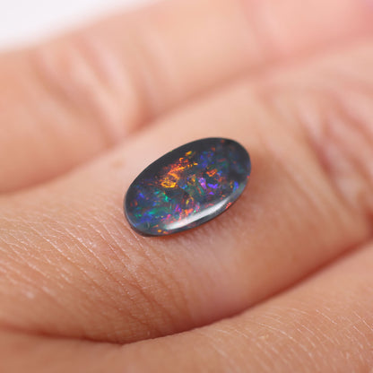 1.10ct Black Opal - 6 x 10.5 x 2.5mm