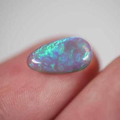 2.39ct Dark Crystal Opal - 7.5 x 13.5 x 3.5mm