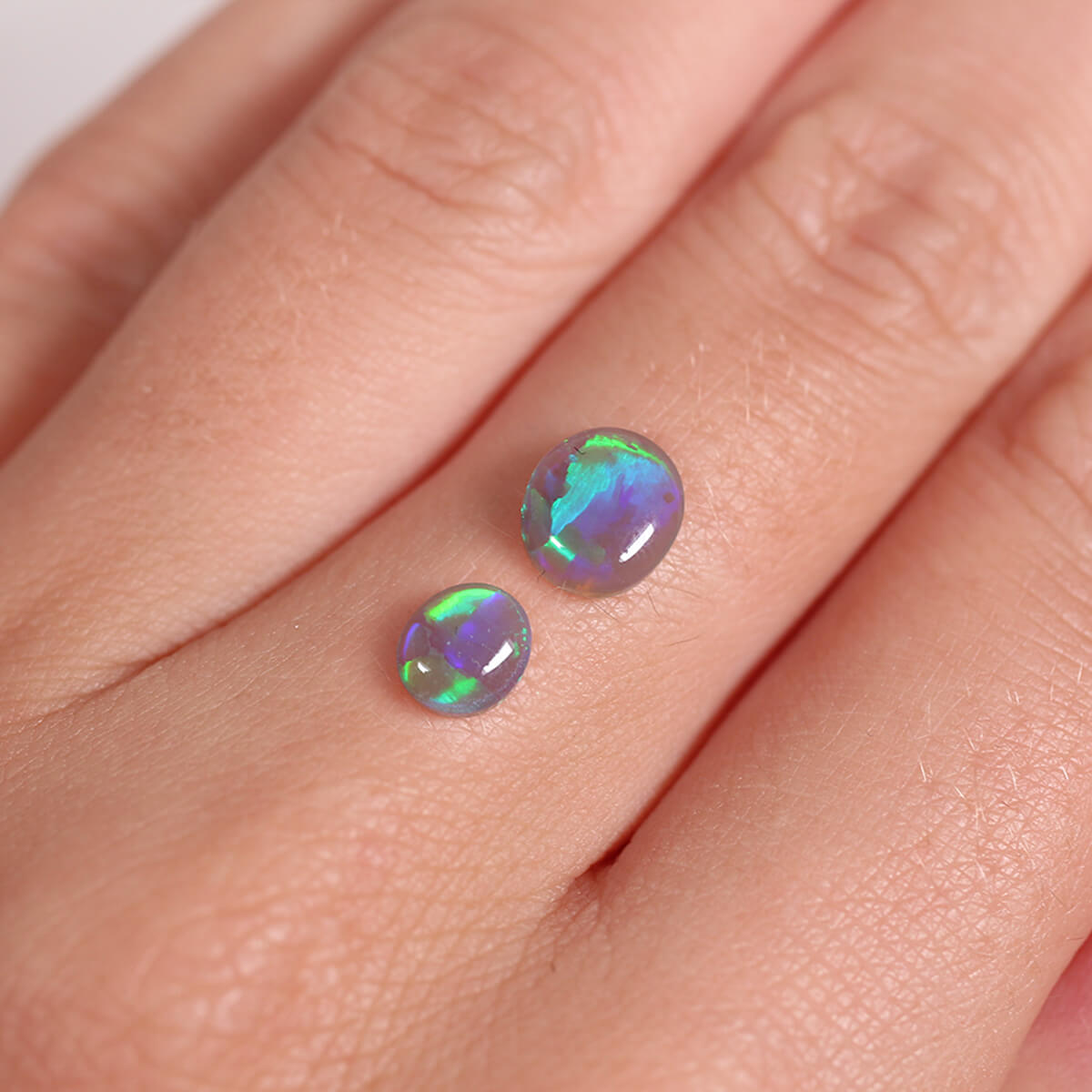 1.35ct Black Crystal Opal Pair