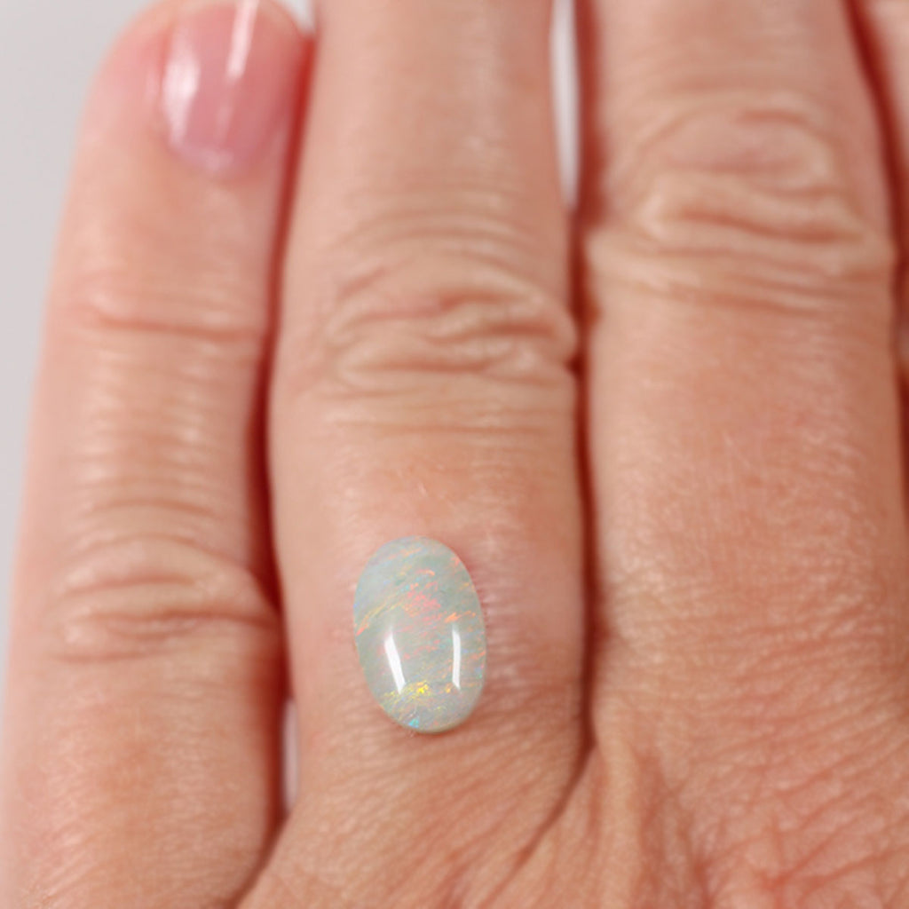1.35ct dark opal shown from profile view
