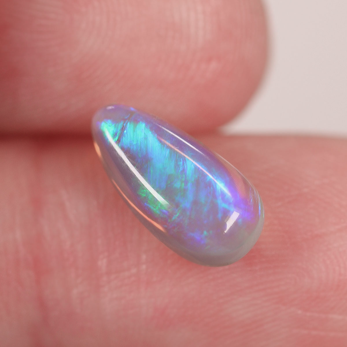 Lightning Ridge Dark Crystal Opal 1.6ct Natural Solid Bright Blue Green Rolling Flash