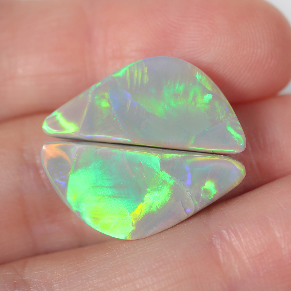 12.84ct Dark Opal - 10 x 22.5 x 4 (x2)