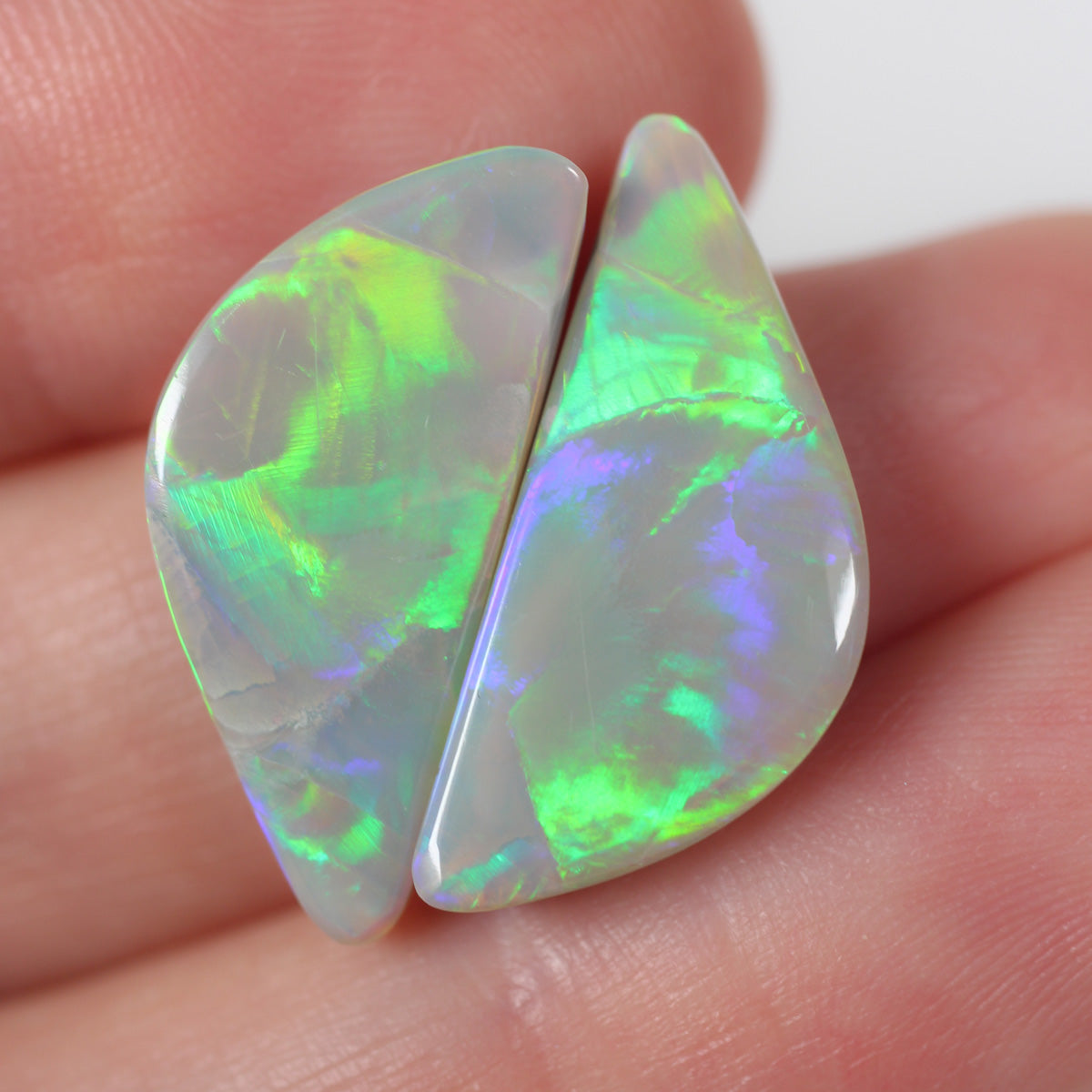 12.84ct Dark Opal - 10 x 22.5 x 4 (x2)