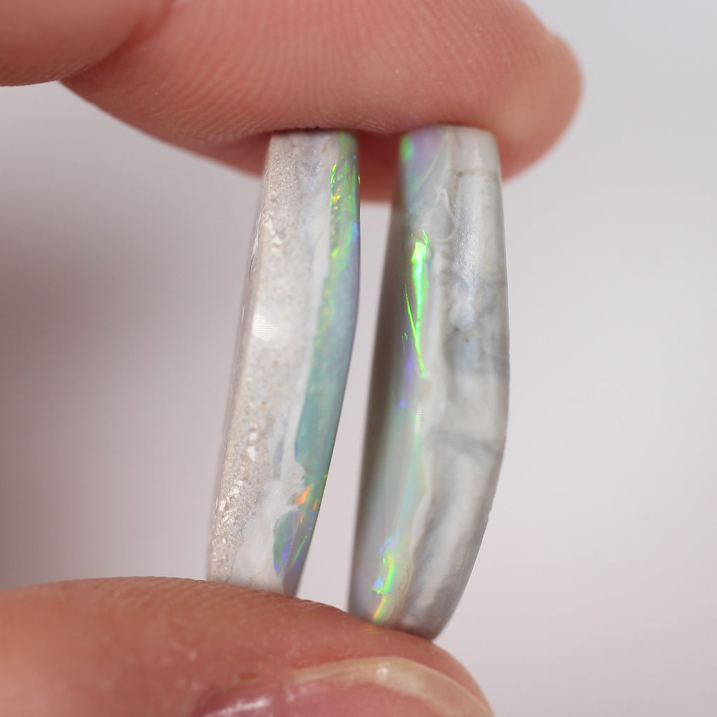 12.84ct Dark Opal - 10 x 22.5 x 4 (x2)