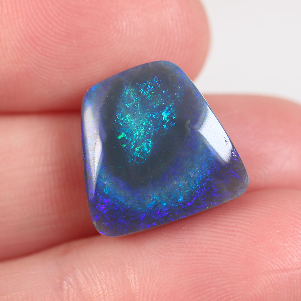 8.1ct Black Opal - 14.5 x 14.7 x 5mm