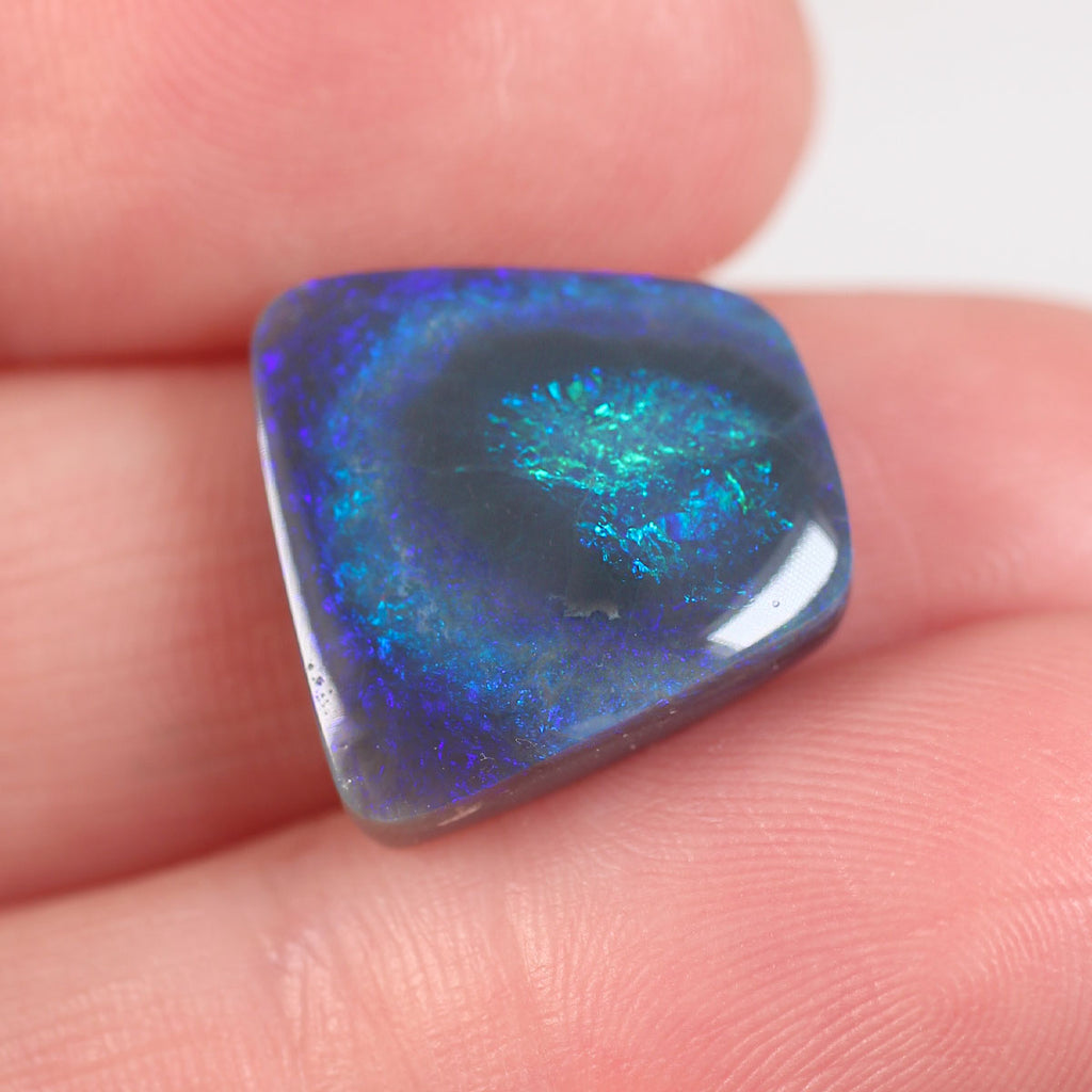 8.1ct Black Opal - 14.5 x 14.7 x 5mm
