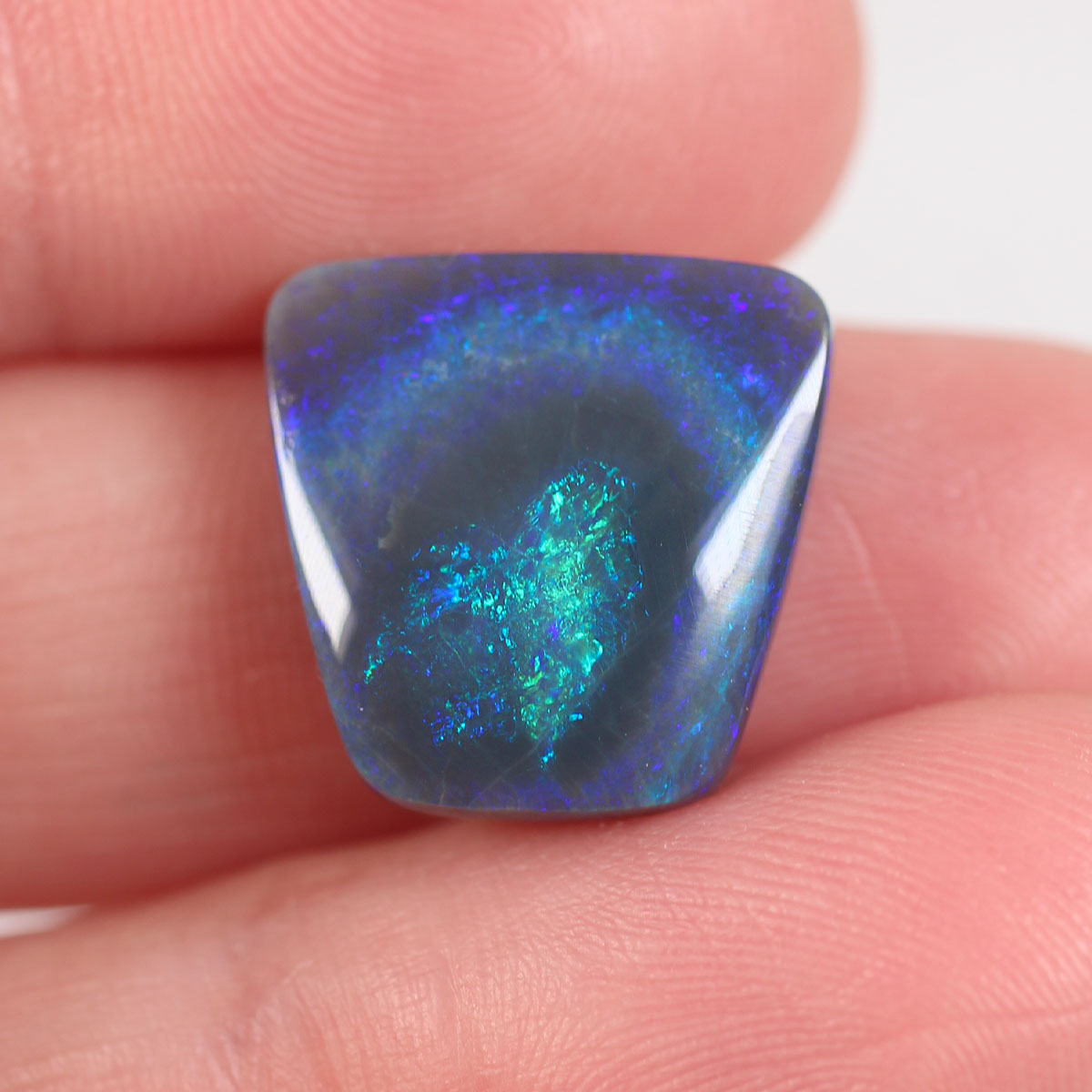 8.1 ct Black Opal - 14.5 x 14.7 x 5mm