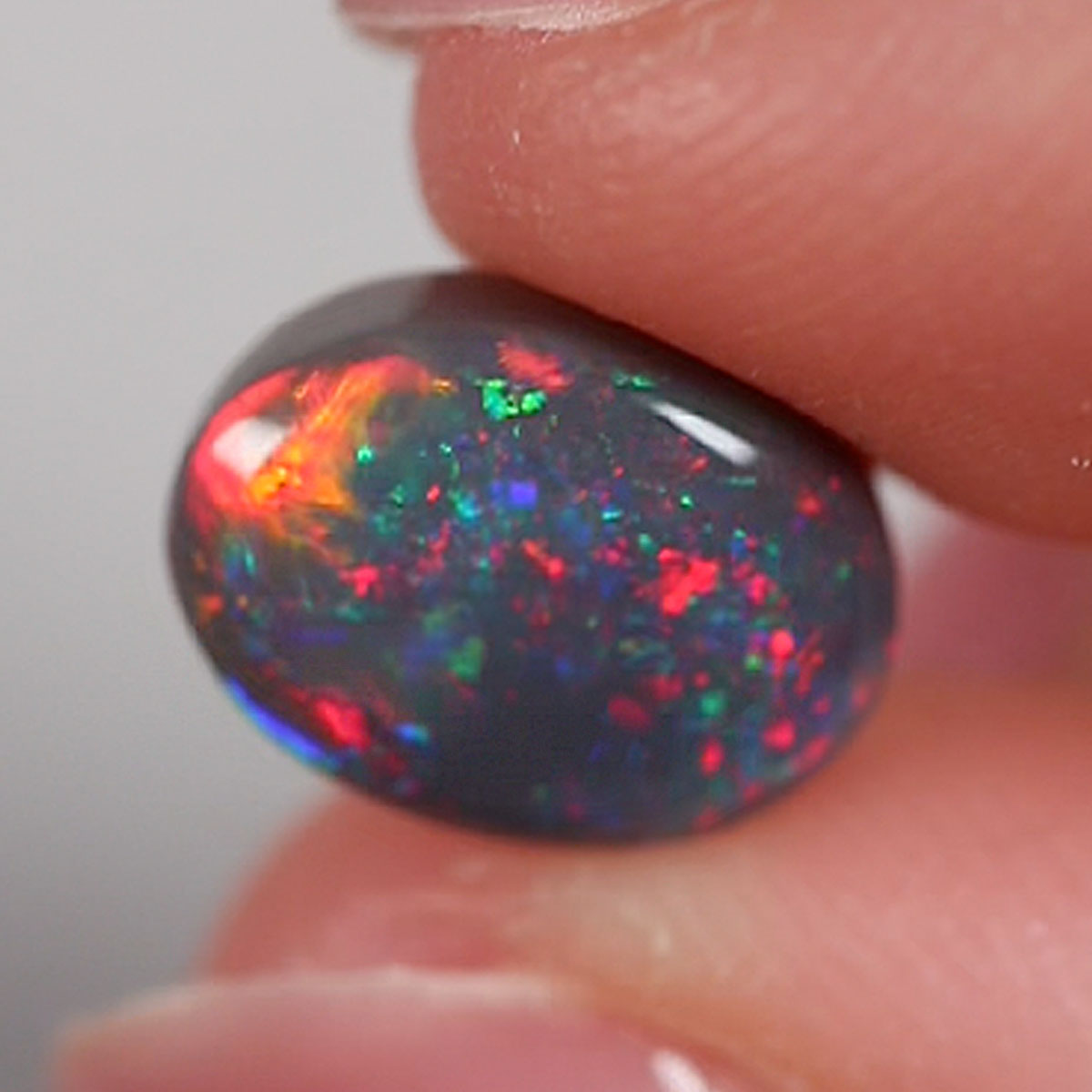 2.75ct Solid Black Opal - 8.4 x 11 x 4mm