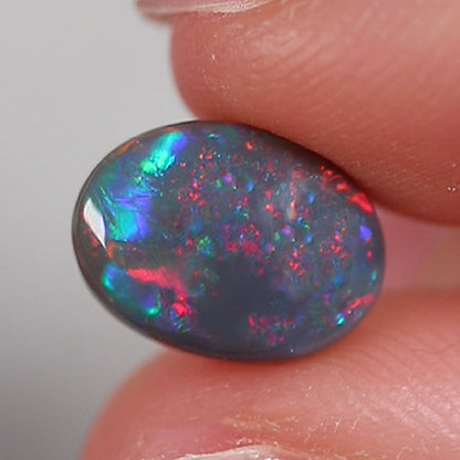 2.75ct Solid Black Opal - 8.4 x 11 x 4mm
