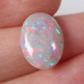 4.37ct dark opal from Lightning Ridge with orange-pink floral play-of-colour