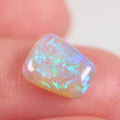 Natural dark crystal opal from Lightning Ridge, 1.8ct with bright blue-green flash