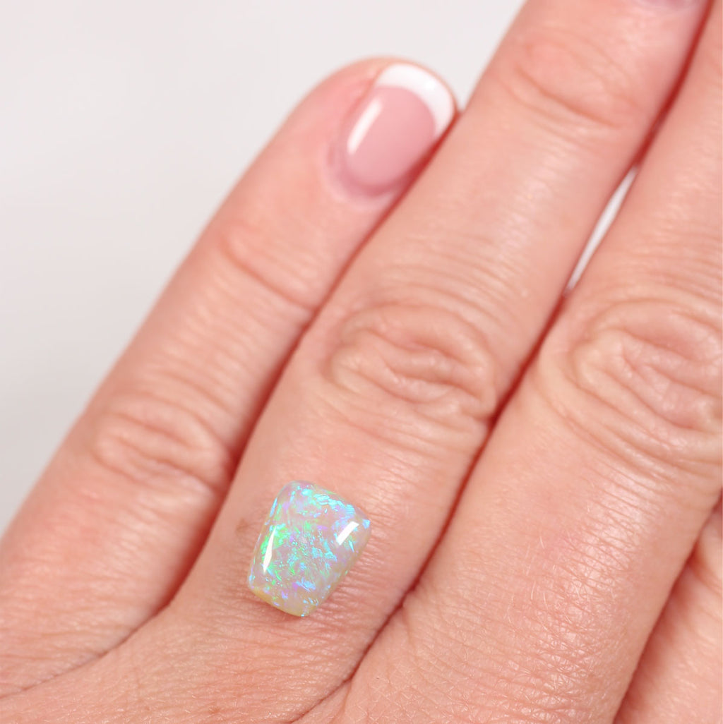 1.8ct Dark Crystal Opal - 7.8 x 9.7 x 3.6mm