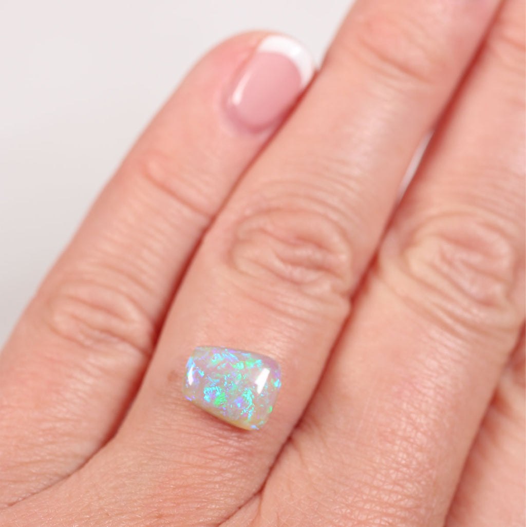 1.8ct Dark Crystal Opal - 7.8 x 9.7 x 3.6mm