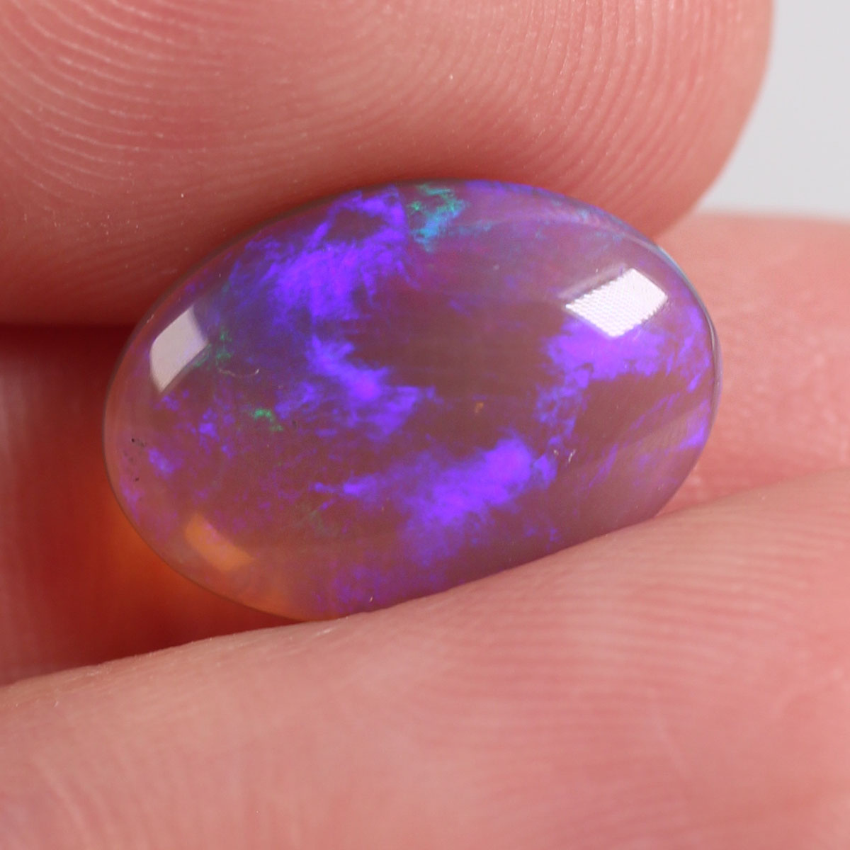 3.2ct Double Sided Dark Crystal Opal - 10 x 13.8 x 3.9mm