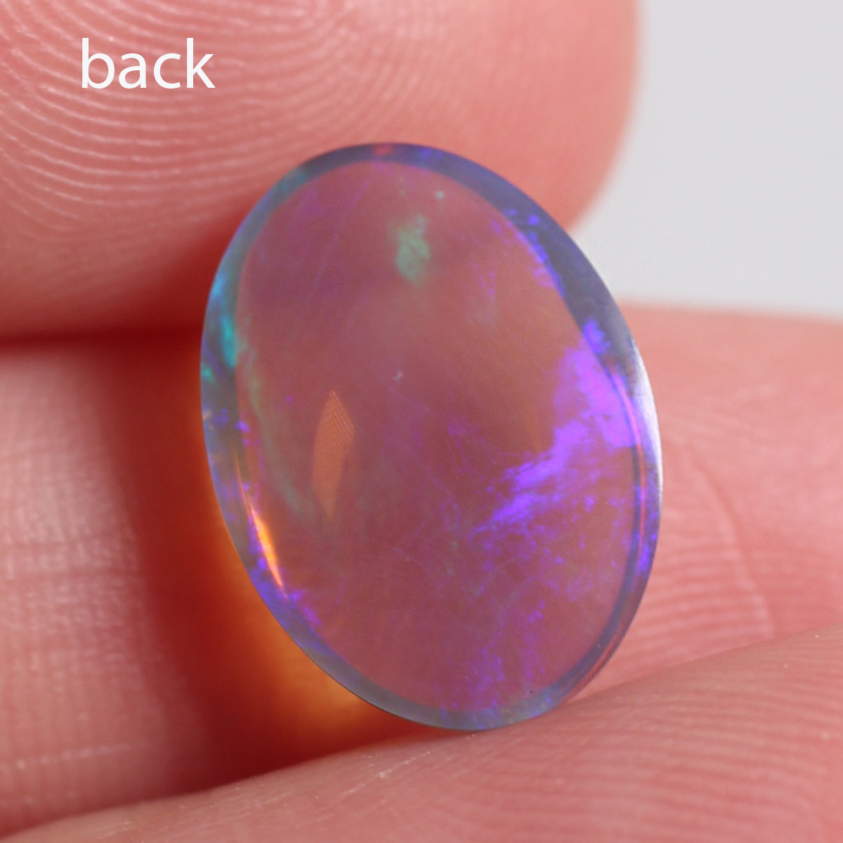 3.2ct Double Sided Dark Crystal Opal - 10 x 13.8 x 3.9mm