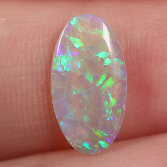 0.85ct Dark Crystal Opal - 6.5 x 11.7 x 2mm
