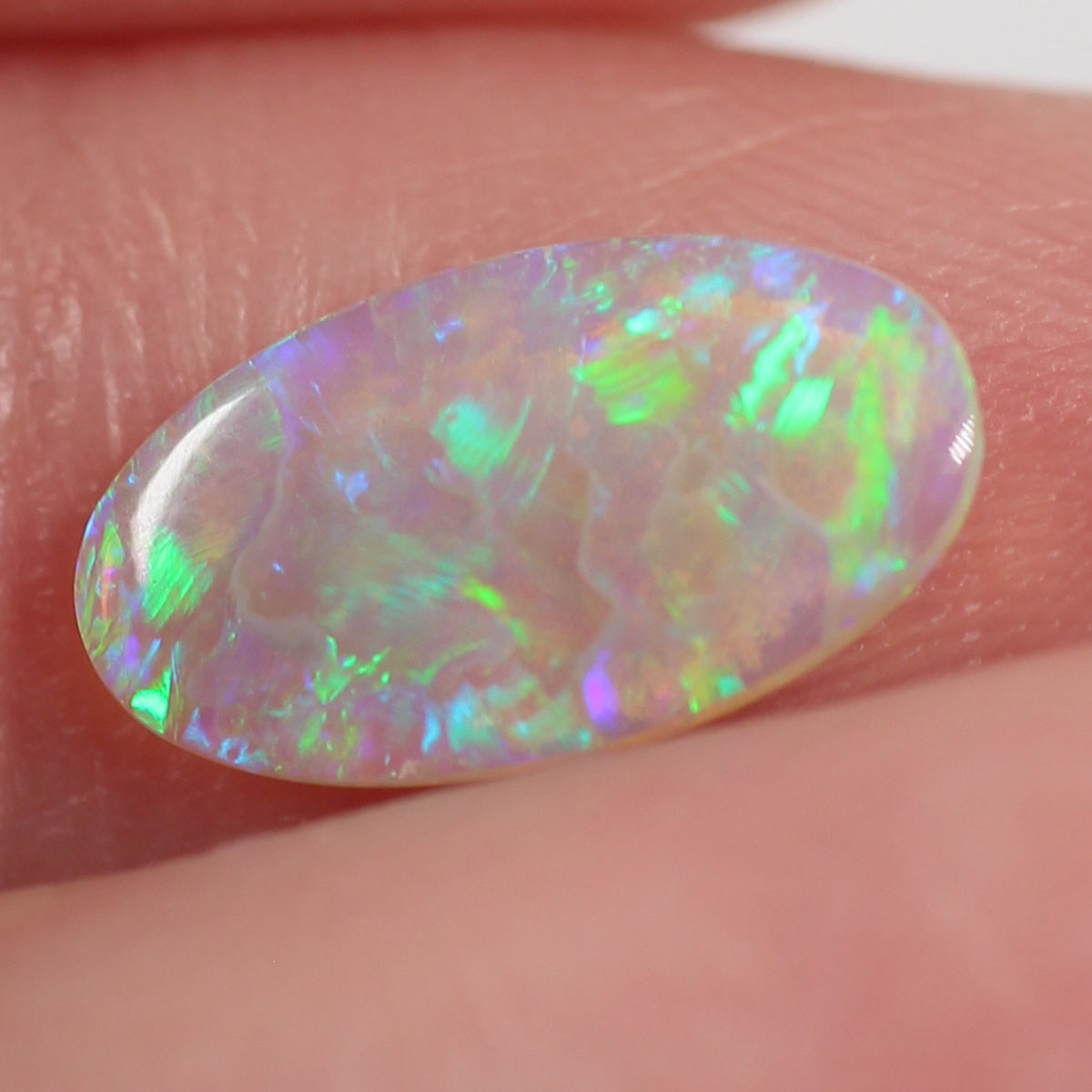 0.85ct Dark Crystal Opal - 6.5 x 11.7 x 2mm