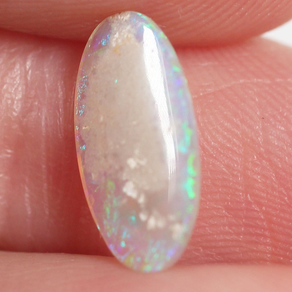 0.85ct Dark Crystal Opal - 6.5 x 11.7 x 2mm