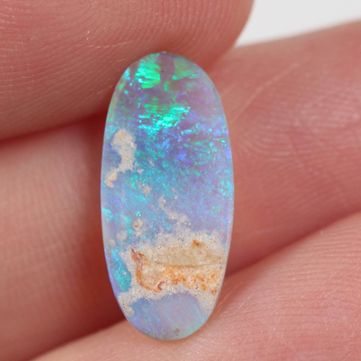 1.67 ct Dark Crystal Opal - 7.5 x 16 x 2mm