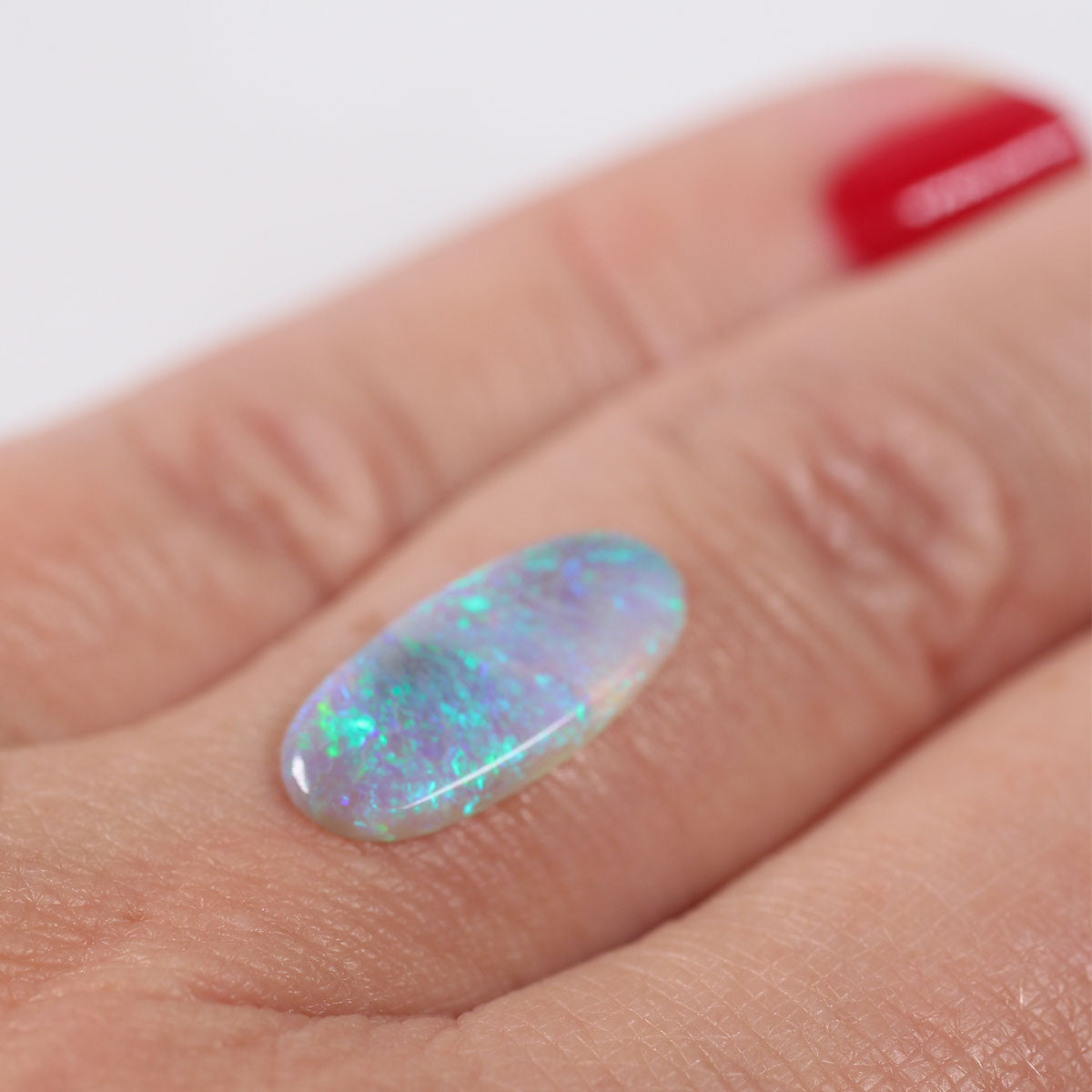 1.67 ct Dark Crystal Opal - 7.5 x 16 x 2mm